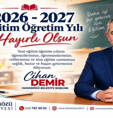 Belediye Başkanımız Cihan DEMİR'in 2026-2027 Eğitim öğretim yılı Mesajı.