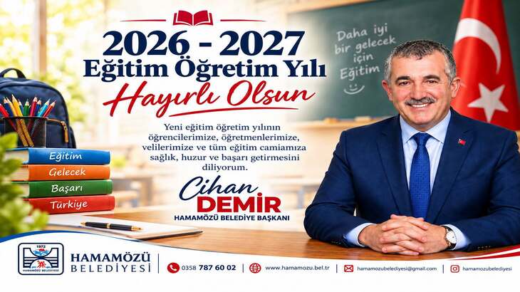 Belediye Başkanımız Cihan DEMİR'in 2026-2027 Eğitim öğretim yılı Mesajı.