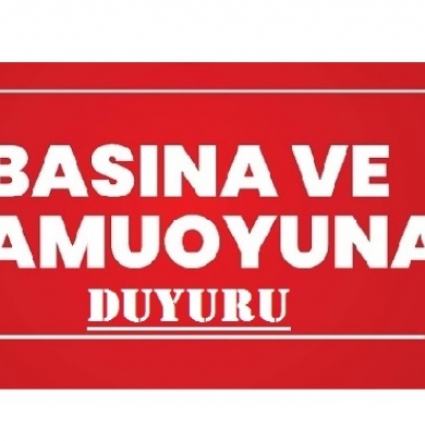 BELEDİYE BAŞKANLIĞIMIZIN BASINA VE KAMUOYUNA AÇIKLAMASI