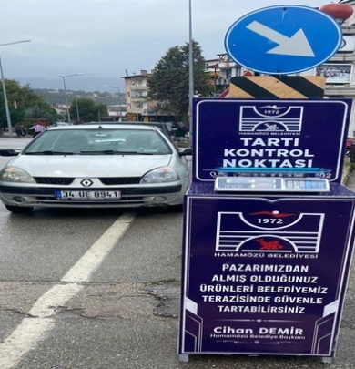 Pazar Yerimizde Tartı Kontrol Noktası Hizmete Sunuldu.