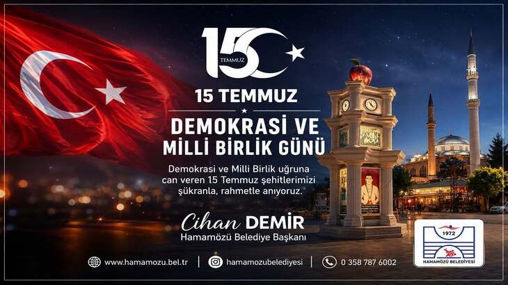 15 Temmuz; milletimizin iradesine, bayrağına ve vatanına sahip çıktığı kutlu direnişin adıdır.