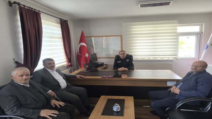 Başkan DEMİR, İlçe Emniyet Müdürlüğü görevine başlayan Şaban SAĞLAM’ı makamında ziyaret etti.