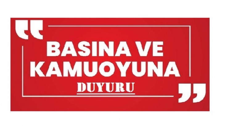 BELEDİYE BAŞKANLIĞIMIZIN BASINA VE KAMUOYUNA AÇIKLAMASI